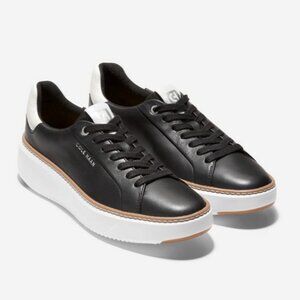 Cole Haan Women's GrandPro Topspin Sneakers Black Leather Sneakers sz 10